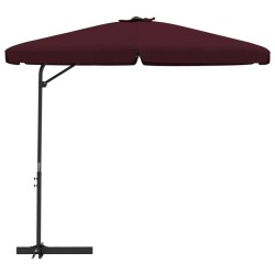 Parasol de jardin avec mât en acier 300 cm Rouge bordeaux 