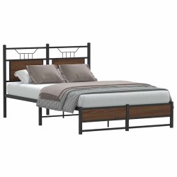 Cadre de lit sans matelas chêne marron 120x200 cm 