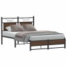 Cadre de lit sans matelas chêne marron 120x200 cm 