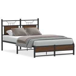 Cadre de lit sans matelas chêne marron 120x200 cm 