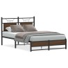 Cadre de lit sans matelas chêne marron 120x200 cm 