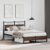 Cadre de lit sans matelas chêne marron 120x200 cm 