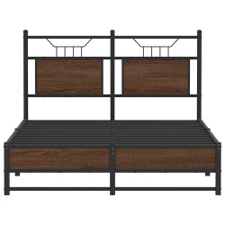 Cadre de lit sans matelas chêne marron 120x200 cm 