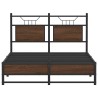 Cadre de lit sans matelas chêne marron 120x200 cm 
