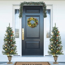 Ensemble de décoration de porte de Noël 4 pcs PVC 