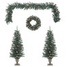 Ensemble de décoration de porte de Noël 4 pcs PVC 