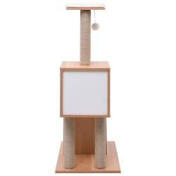 Arbre à chat avec tapis à gratter en sisal 104 cm 