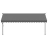 Auvent rétractable anthracite 400x150 m tissu et acier 