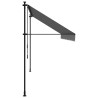 Auvent rétractable anthracite 400x150 m tissu et acier 