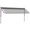 Auvent rétractable anthracite 400x150 m tissu et acier 