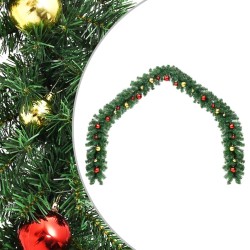 Guirlande de Noël décorée avec boules 20 m 
