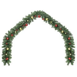Guirlande de Noël décorée avec boules 20 m 