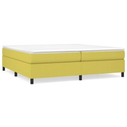Cadre de lit sans matelas vert 200x200 cm tissu 