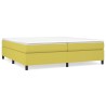 Cadre de lit sans matelas vert 200x200 cm tissu 