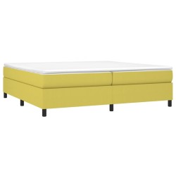 Cadre de lit sans matelas vert 200x200 cm tissu 
