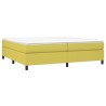 Cadre de lit sans matelas vert 200x200 cm tissu 