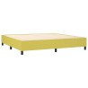 Cadre de lit sans matelas vert 200x200 cm tissu 