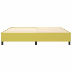 Cadre de lit sans matelas vert 200x200 cm tissu 
