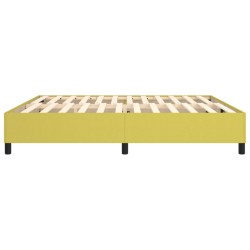 Cadre de lit sans matelas vert 200x200 cm tissu 