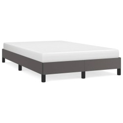 Cadre de lit sans matelas gris 120x190 cm similicuir 