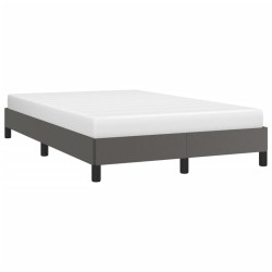 Cadre de lit sans matelas gris 120x190 cm similicuir 