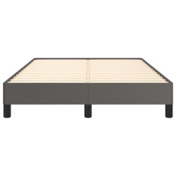 Cadre de lit sans matelas gris 120x190 cm similicuir 