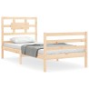 Cadre de lit sans matelas bois massif 