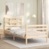 Cadre de lit sans matelas bois massif 