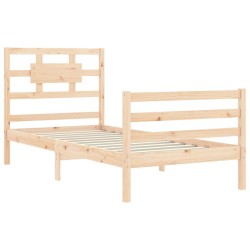 Cadre de lit sans matelas bois massif 
