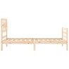Cadre de lit sans matelas bois massif 