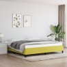 Cadre de lit sans matelas vert 200x200 cm tissu 