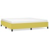 Cadre de lit sans matelas vert 200x200 cm tissu 
