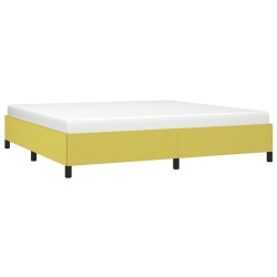 Cadre de lit sans matelas vert 200x200 cm tissu 