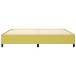 Cadre de lit sans matelas vert 200x200 cm tissu 