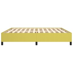 Cadre de lit sans matelas vert 200x200 cm tissu 