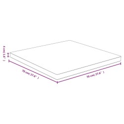 Dessus de table 70x70x4 cm bambou 