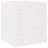 Jardinière blanc 40x40x46 cm bois de pin massif 