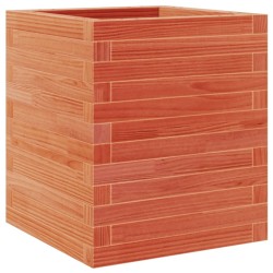 Jardinière cire marron 40x40x46 cm bois de pin massif 