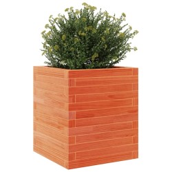 Jardinière cire marron 40x40x46 cm bois de pin massif 