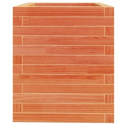 Jardinière cire marron 40x40x46 cm bois de pin massif 