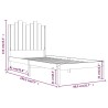 Cadre de lit sans matelas bois massif 