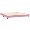 Cadre de lit sans matelas rose 200x220 cm velours 