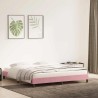 Cadre de lit sans matelas rose 200x220 cm velours 