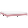 Cadre de lit sans matelas rose 200x220 cm velours 