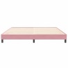 Cadre de lit sans matelas rose 200x220 cm velours 