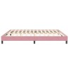 Cadre de lit sans matelas rose 200x220 cm velours 