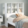 Tête de lit avec rangement blanc 90 cm bois massif de pin 