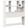 Tête de lit avec rangement blanc 90 cm bois massif de pin 