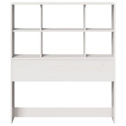 Tête de lit avec rangement blanc 90 cm bois massif de pin 