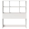 Tête de lit avec rangement blanc 90 cm bois massif de pin 